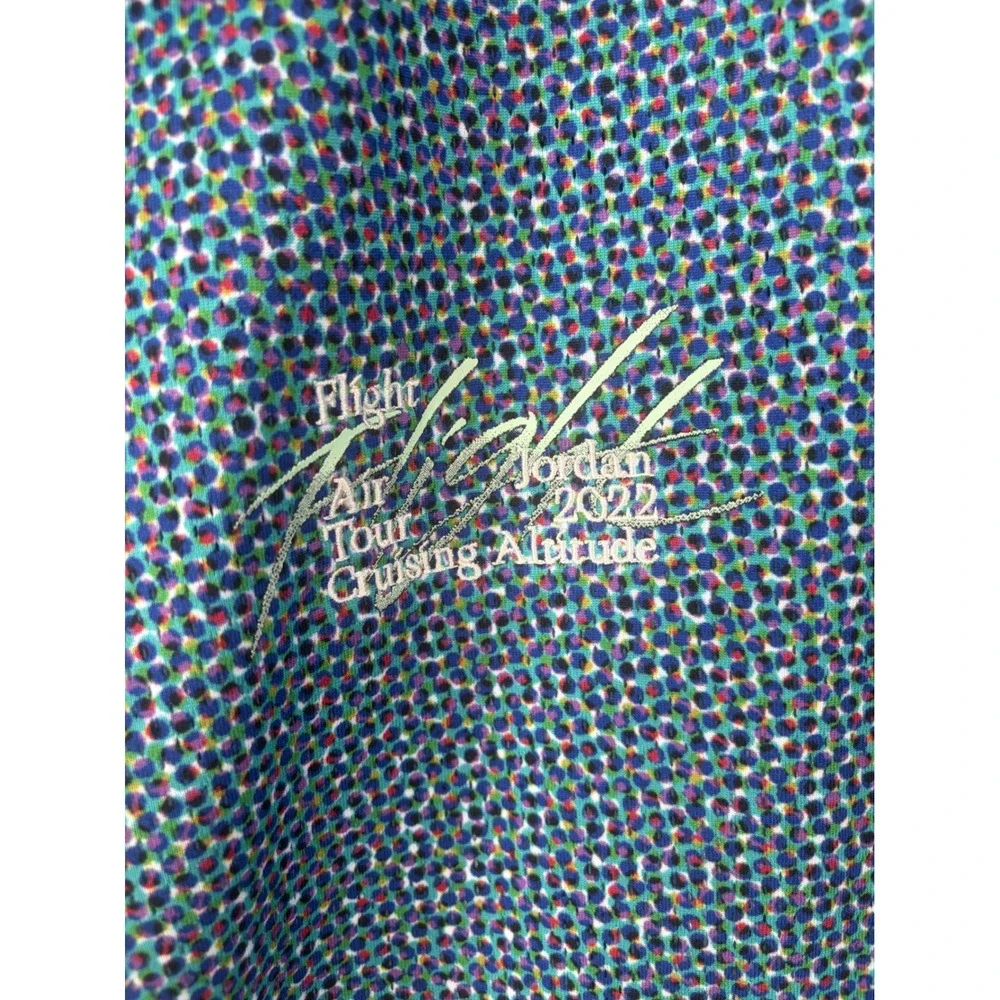 Jordan Flight Air Tour Cruising Altitude Mesh Button Down Shirt Mens Medium M 23